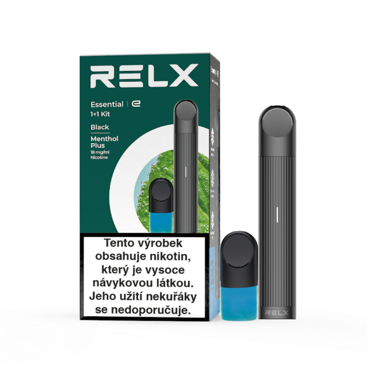 RELX Essential Starter Kit (černý, mentol) (Q)