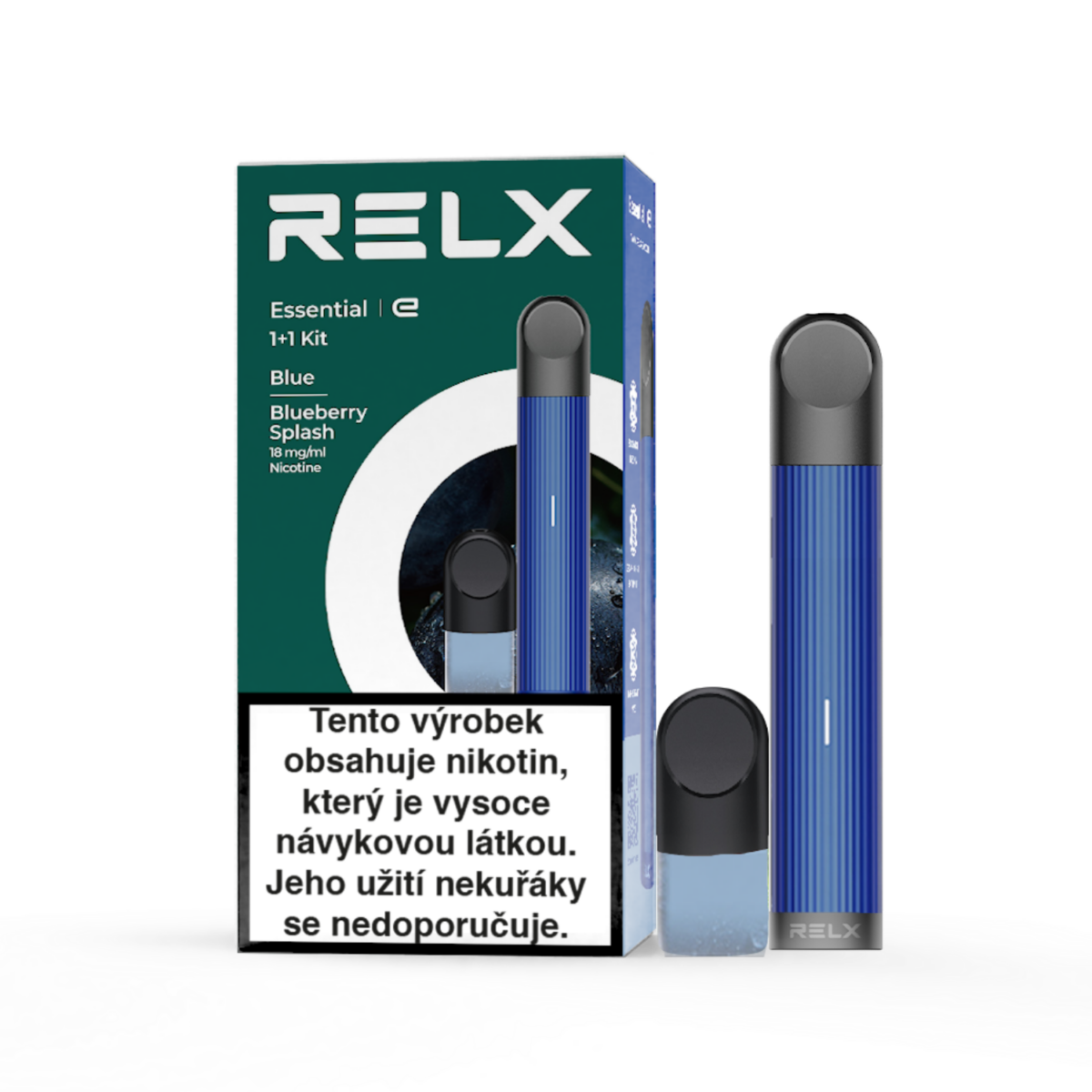 RELX Essential Starter Kit (modrý, borůvka) (Q)