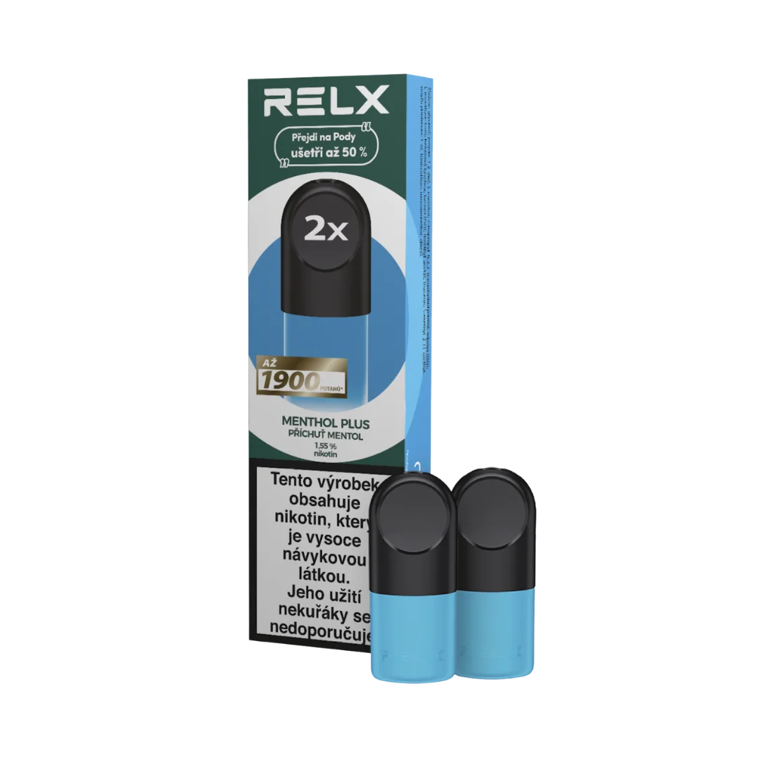 RELX Náhradní Pod – Menthol Plus (mentol) 2 ks (R)