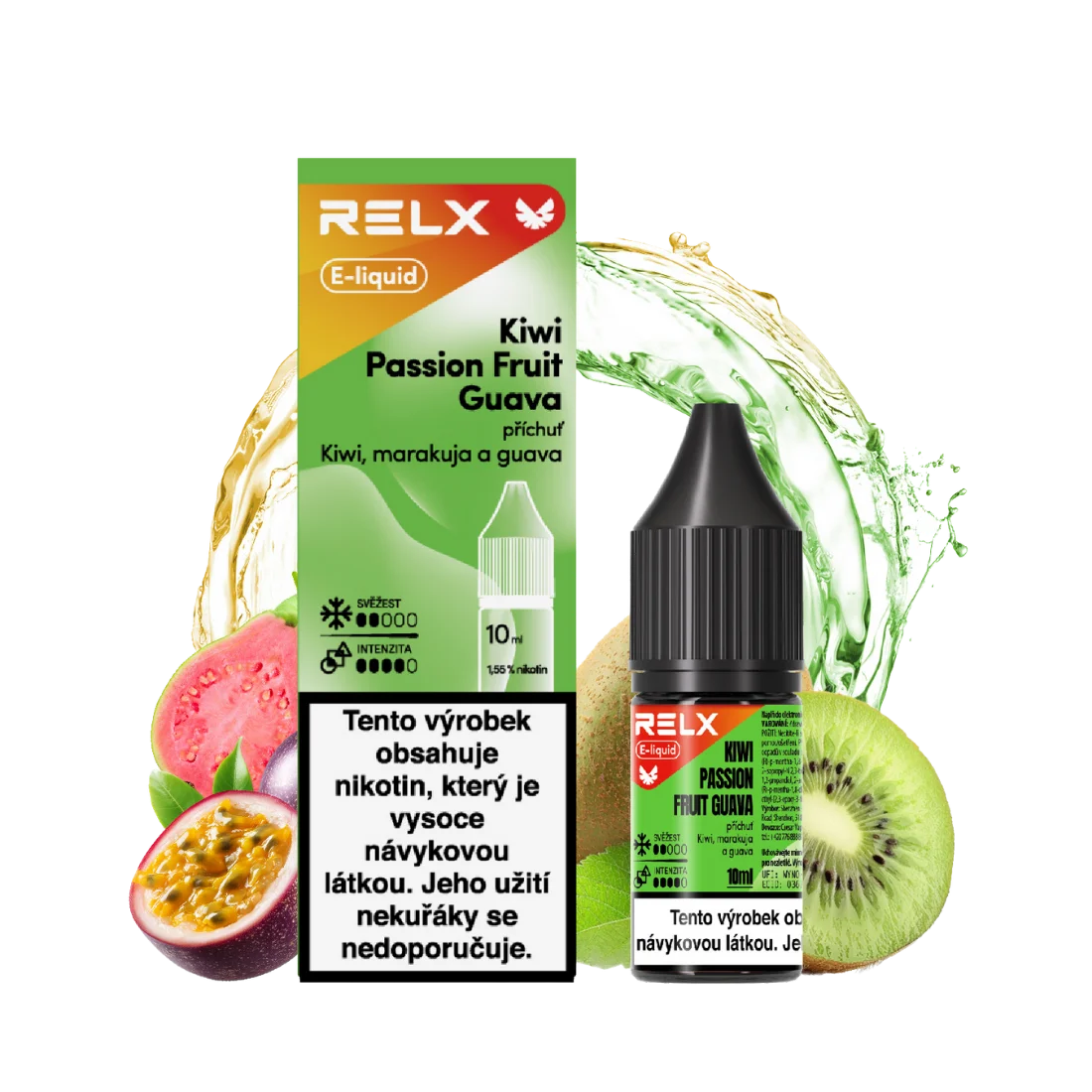 RELX e-liquid - Kiwi Passion Fruit Guava - 10ml (R) 18mg/ml