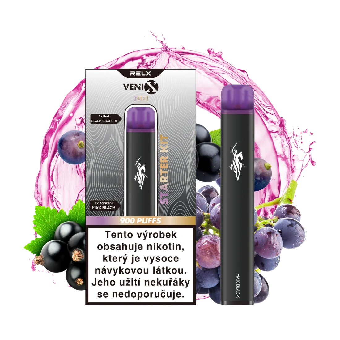 VENIX Max Starter Kit- MAX BLACK-Pod-Black Grape (Q)