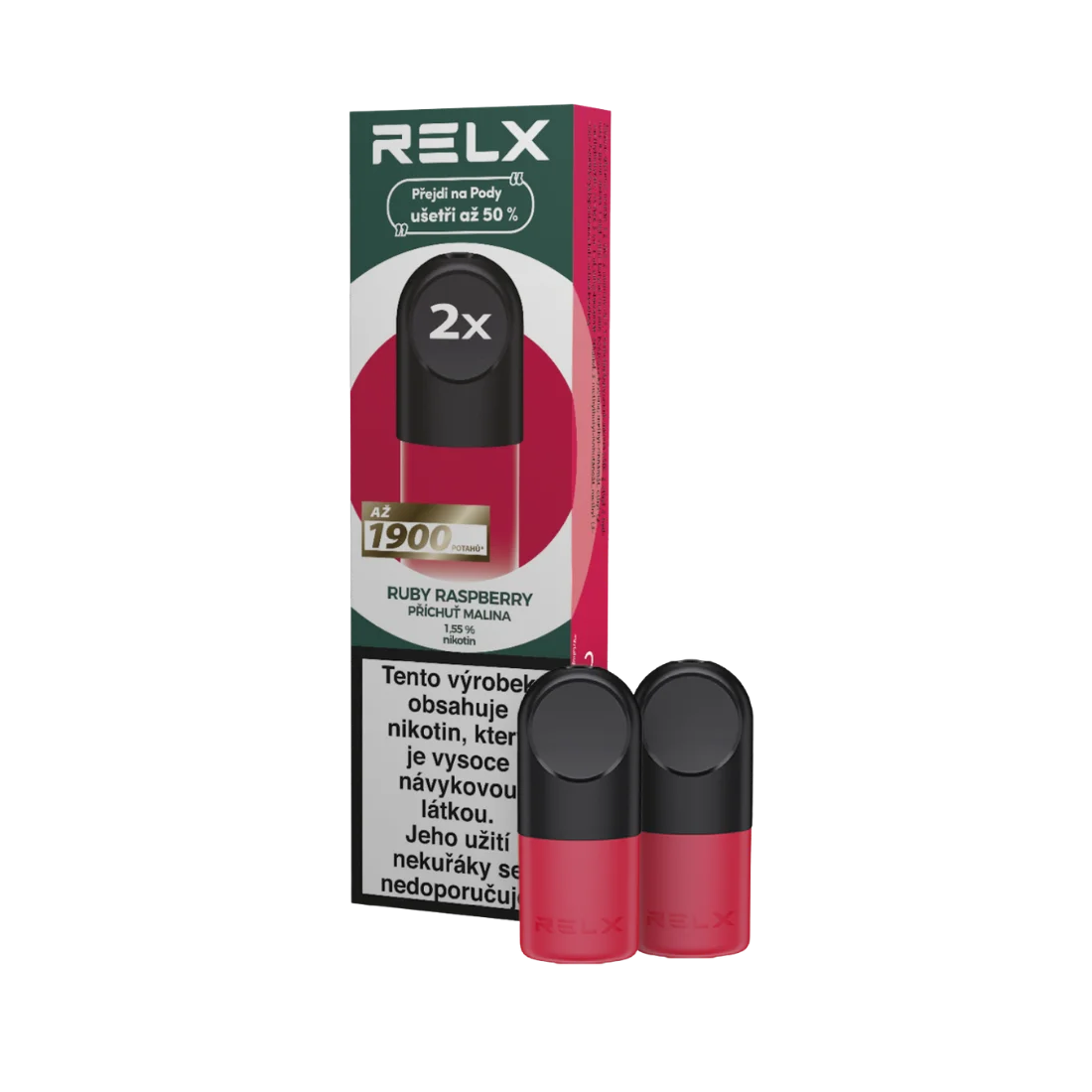 RELX Náhradní Pod – Ruby Raspberry (malina) 2 ks (Q)